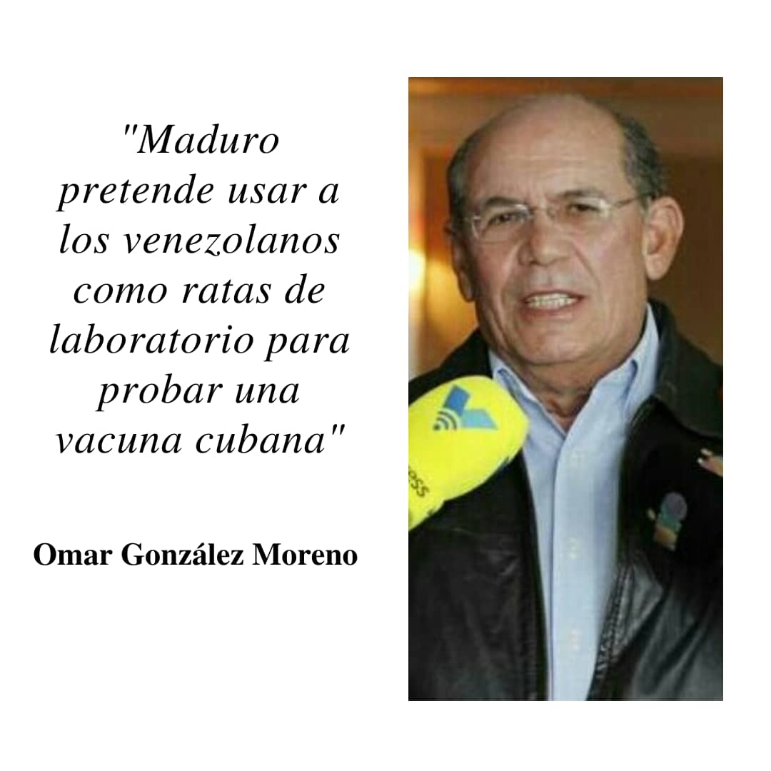 Omar González: Maduro pretende usar a venezolanos como ratas de laboratorio para vacuna cubana