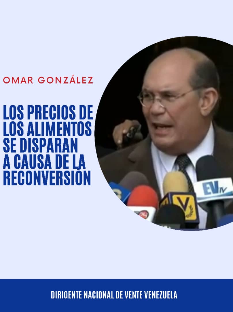 Omar González: Anuncio de la reconversión disparó precio de la comida