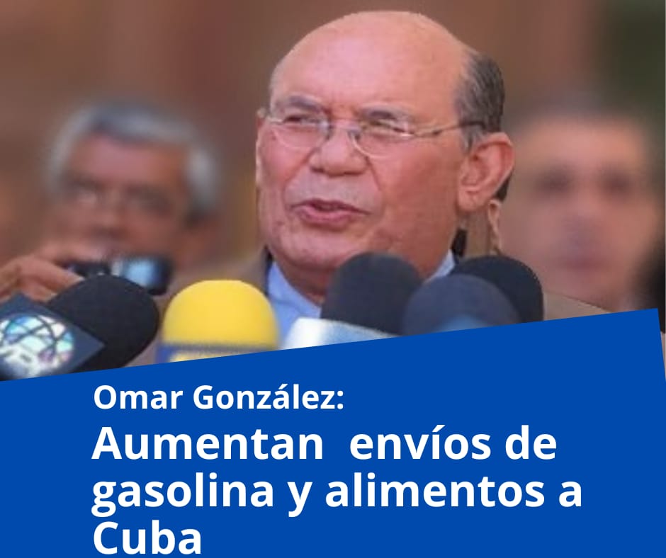 Omar González denuncia que sigue el saqueo socialista en Venezuela con envíos de gasolina y comida a Cuba